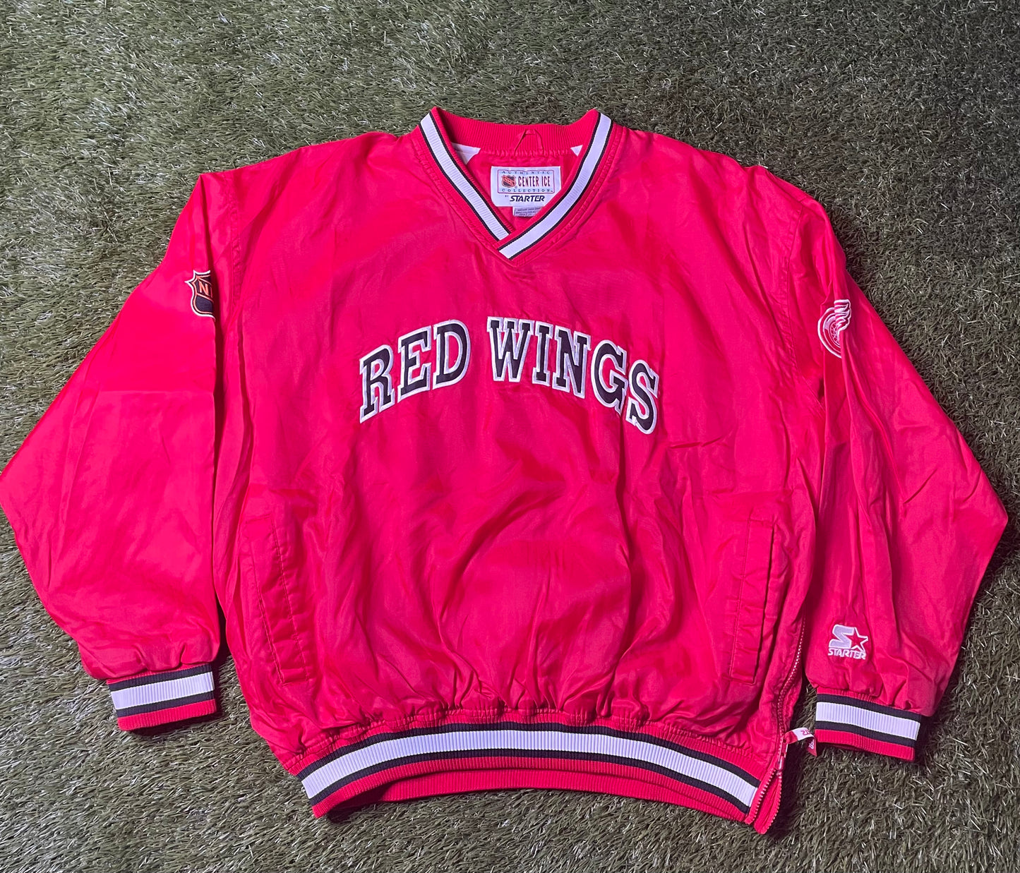 Vintage 90's Detroit Red Wings Pullover Jacket