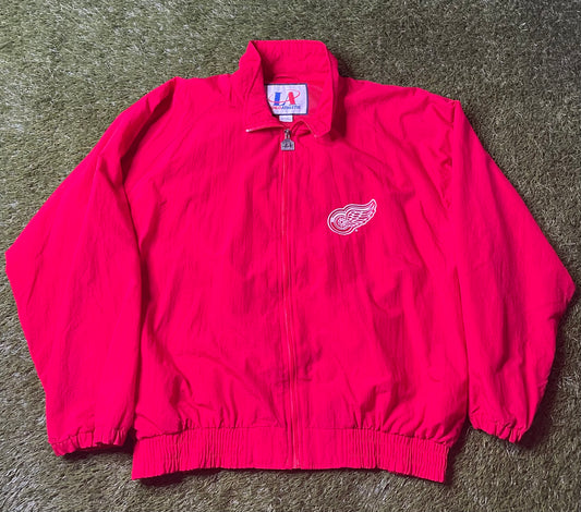 Vintage 90's Detroit Red Wings Coaches Jacket