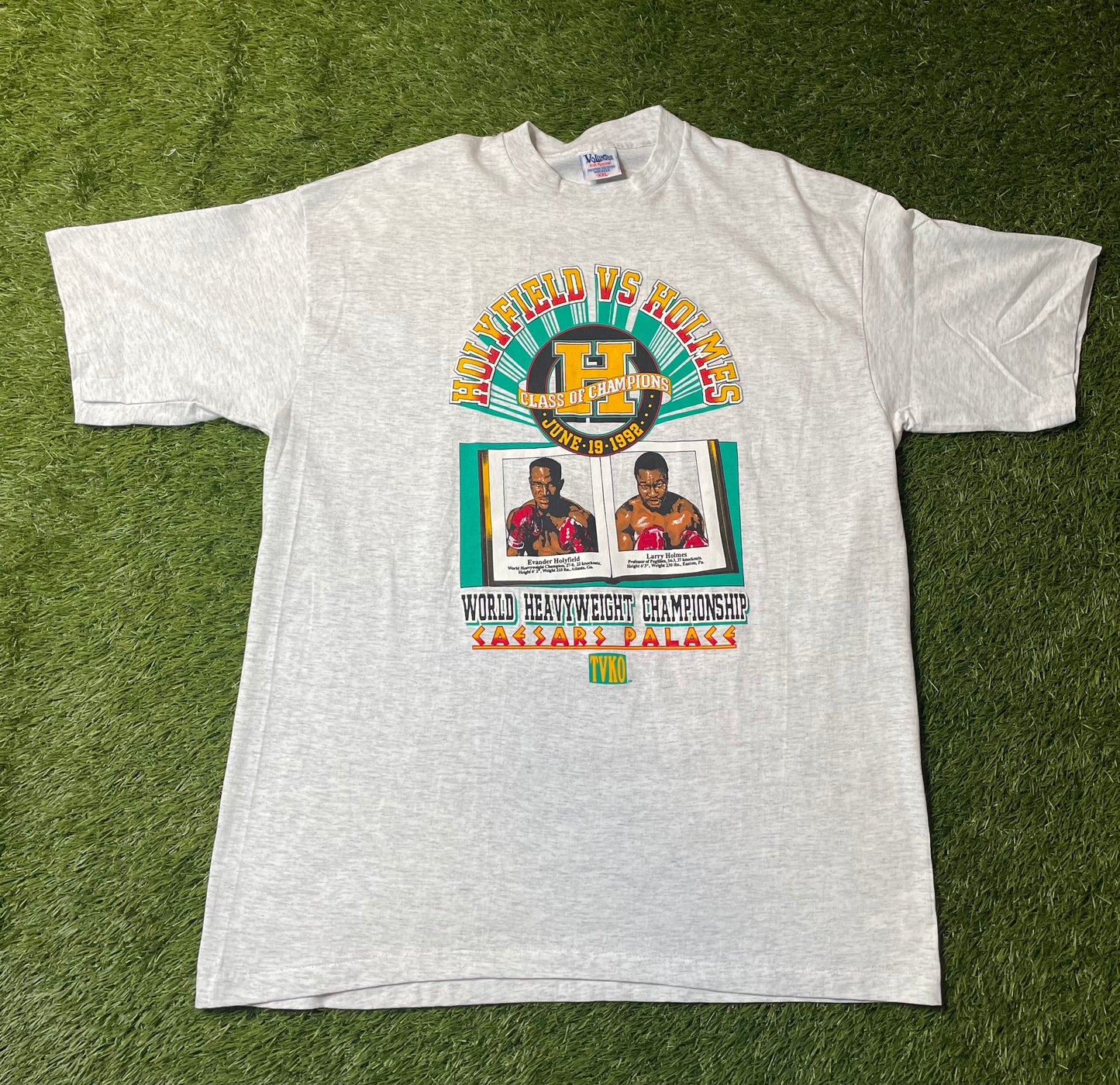 Vintage 1992 Holyfield vs Holmes Heavyweight Champ T Shirt