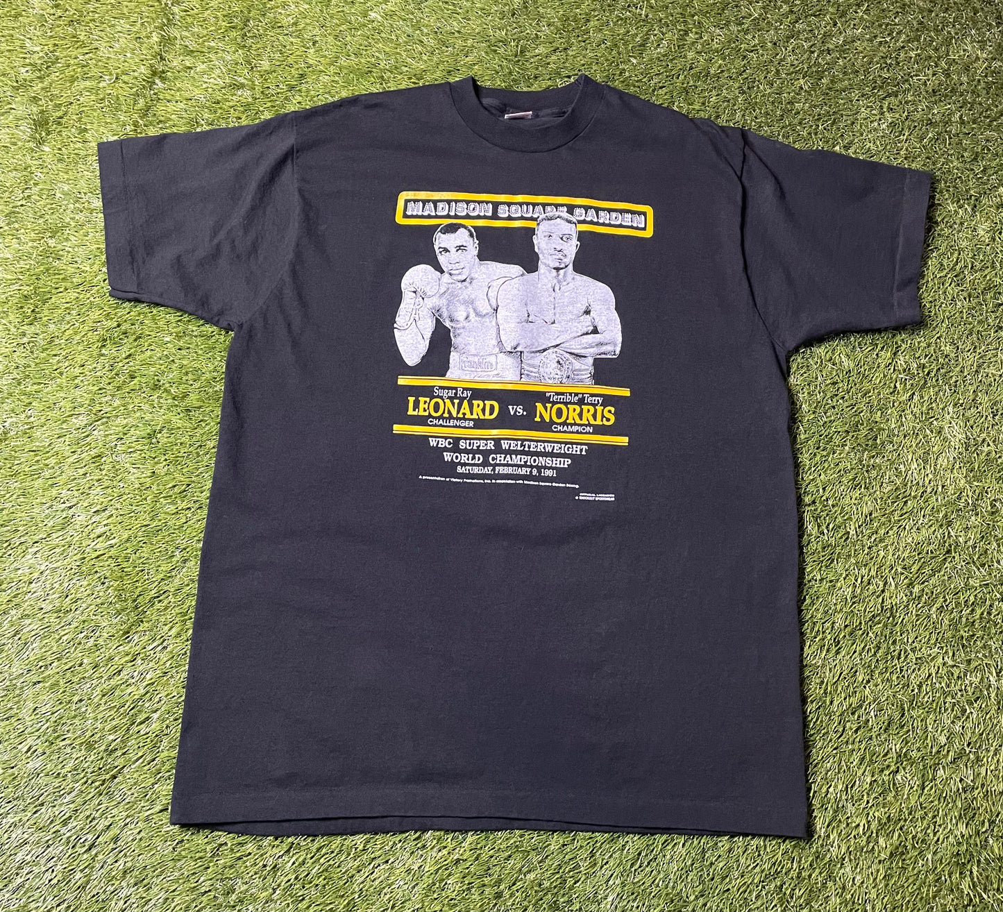 Vintage 1991 Leonard vs Norris Super Welterweight Champ T Shirt