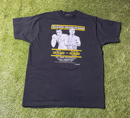 Vintage 1991 Leonard vs Norris Super Welterweight Champ T Shirt