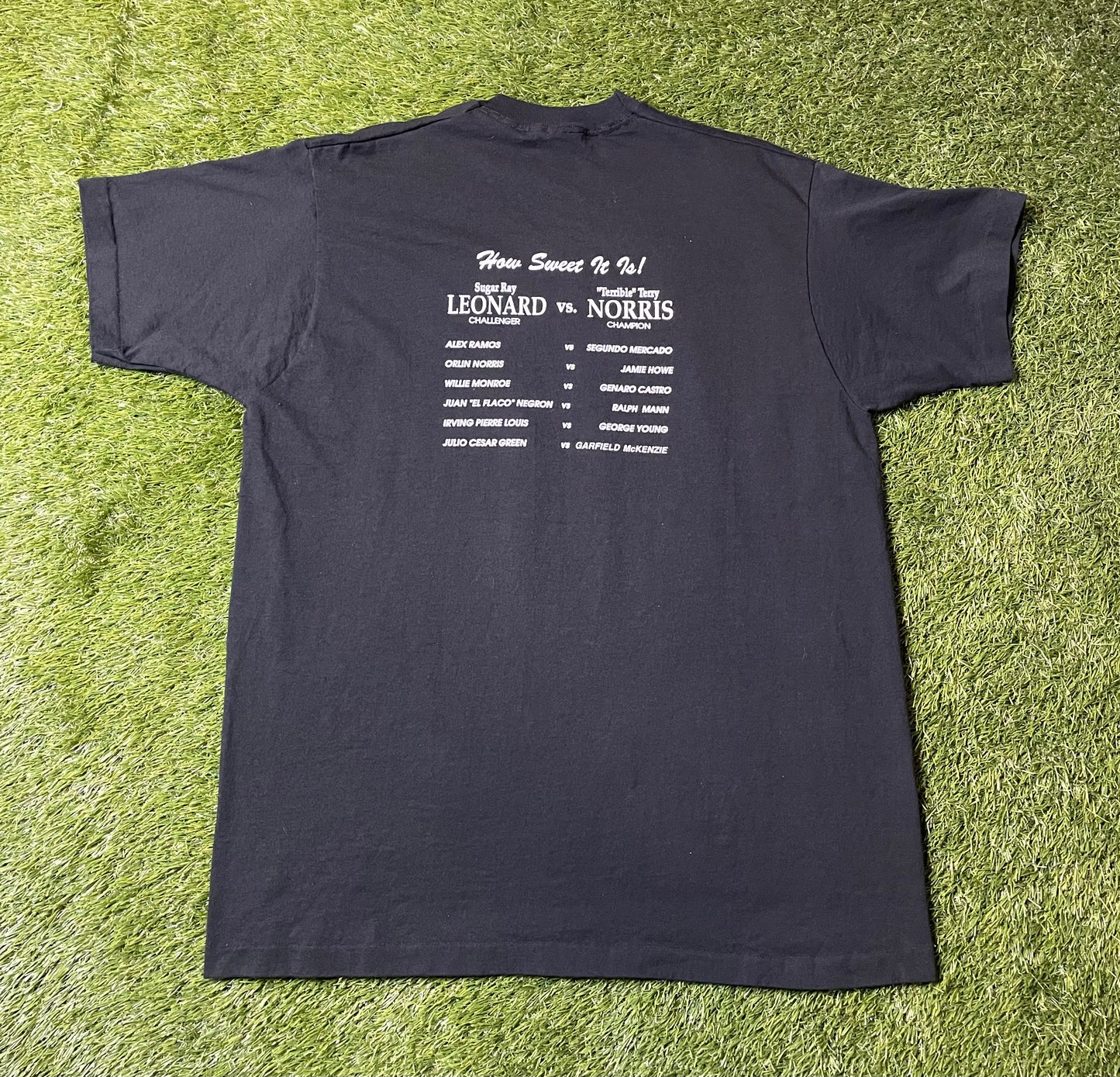 Vintage 1991 Leonard vs Norris Super Welterweight Champ T Shirt
