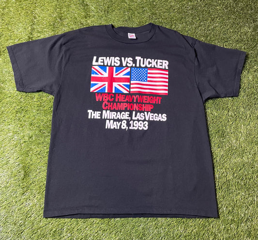 Vintage 1993 Lewis vs Tucker WBC Heavyweight Champ T Shirt