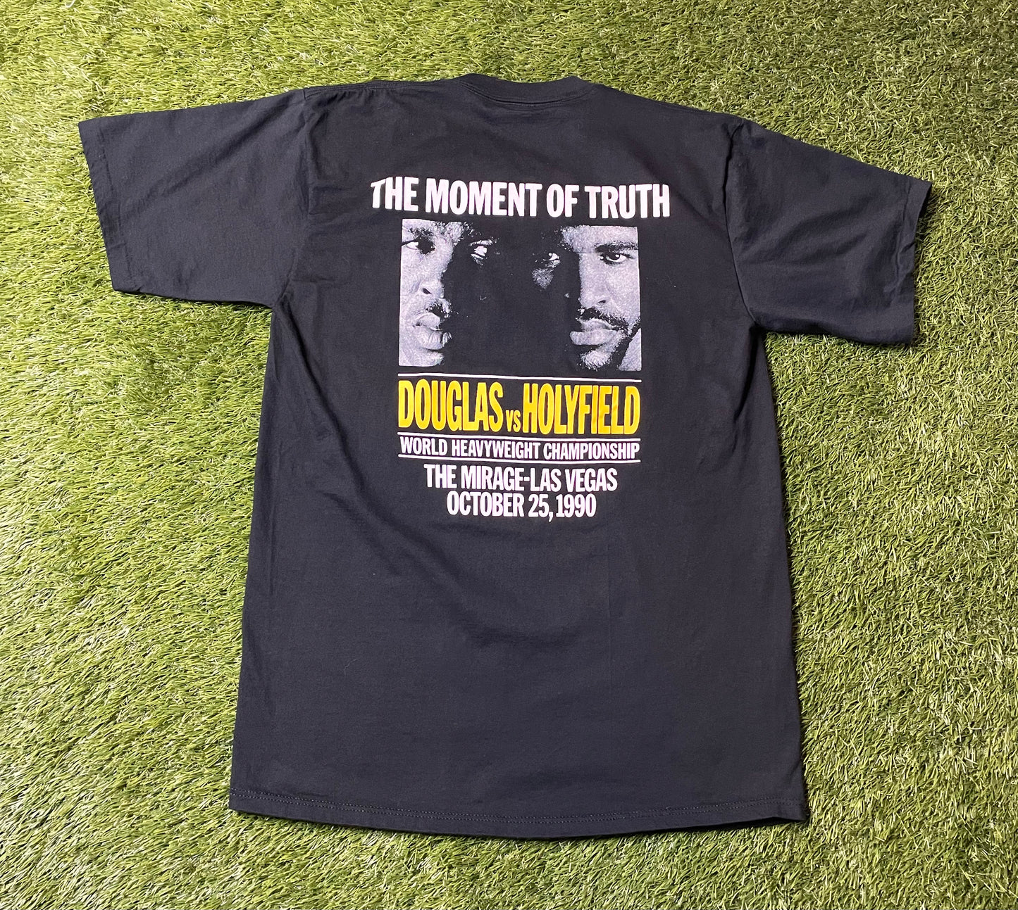 Vintage 1990 Moment of Truth Douglas vs Holyfield T Shirt