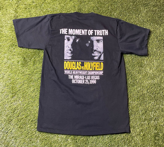 Vintage 1990 Moment of Truth Douglas vs Holyfield T Shirt