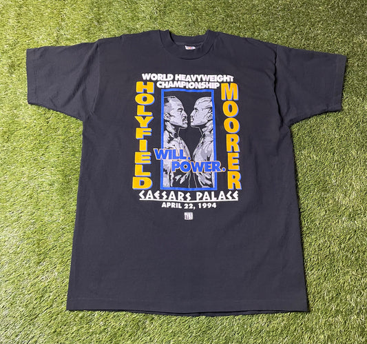 Vintage 1994 Holyfield vs Moorer WILL POWER T Shirt