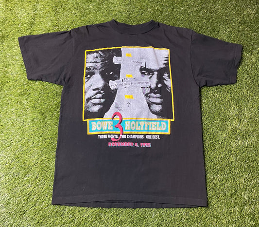 Vintage 1995 Bowe vs Holyfield 3 Boxing T Shirt