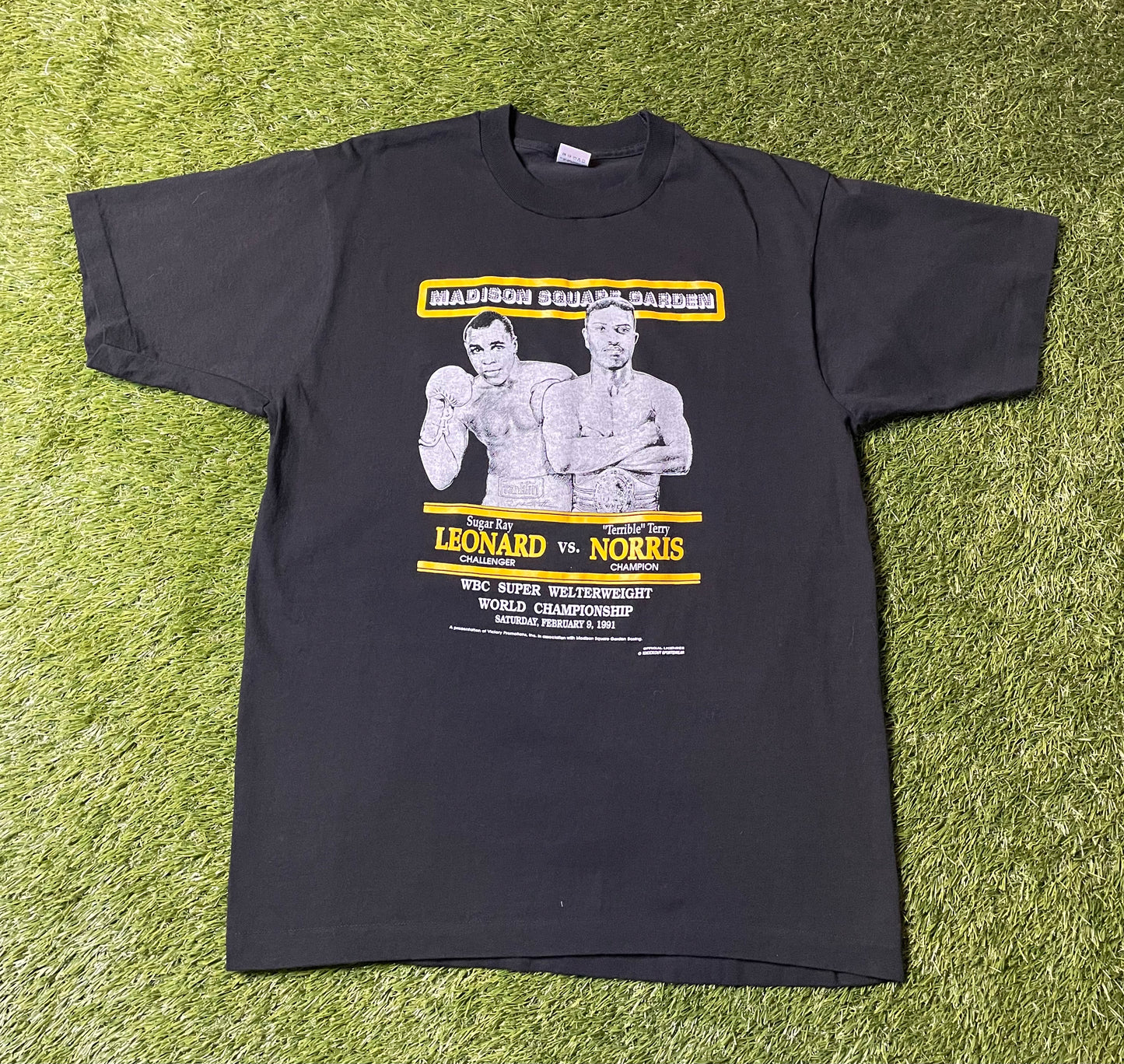 Vintage 1991 Leonard vs Norris Super Welterweight Champ T Shirt