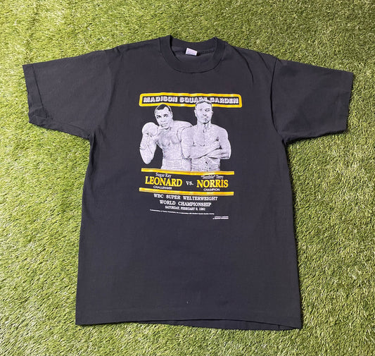 Vintage 1991 Leonard vs Norris Super Welterweight Champ T Shirt