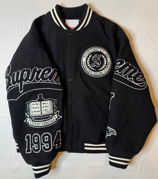 Supreme Veritas Varsity Jacket Black