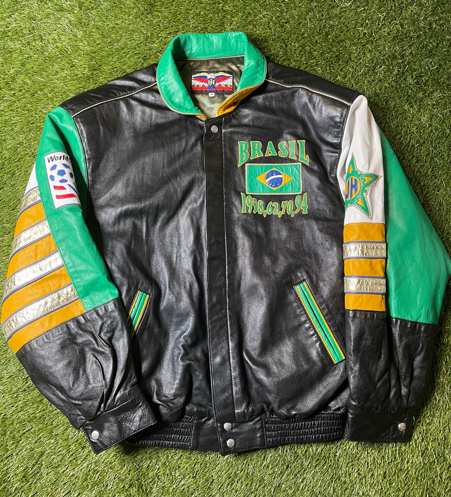 Vintage 1994 Jeff Hamilton Brazil World Cup Champions Jacket