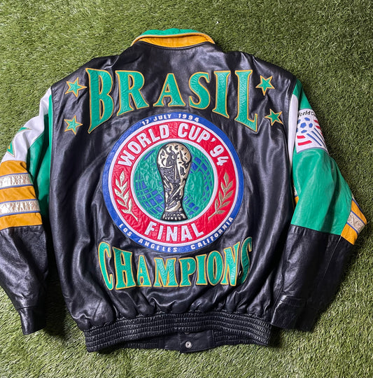 Vintage 1994 Jeff Hamilton Brazil World Cup Champions Jacket