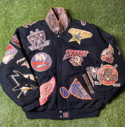 Vintage 90's Jeff Hamilton NHL Logo Jacket