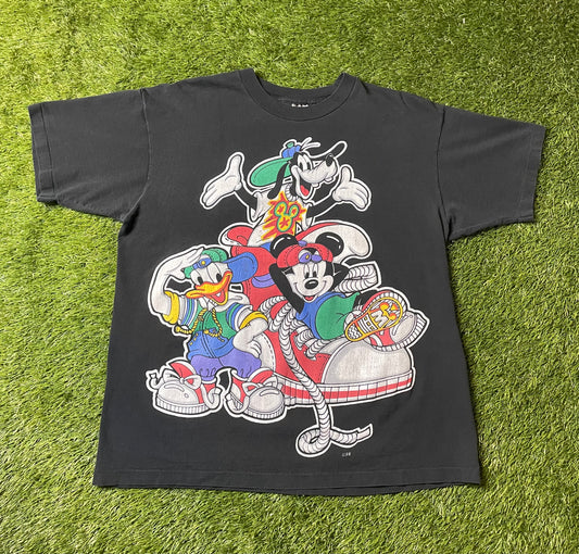 Vintage 90's Goofy & Mickey Mouse AOP T Shirt