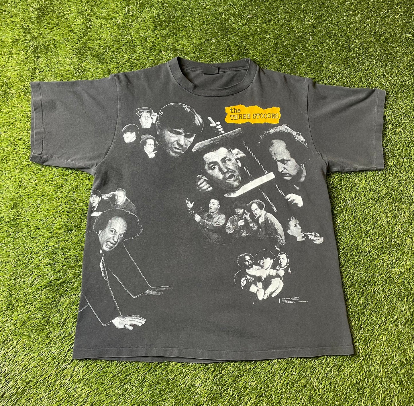 Vintage 90's Three Stooges AOP T Shirt
