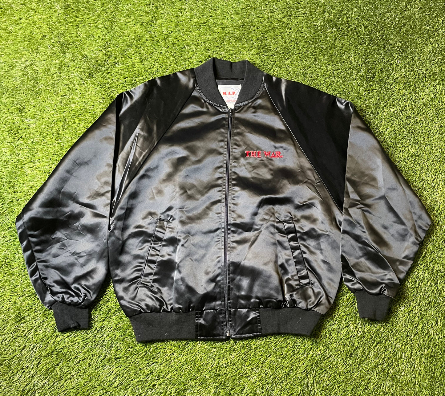 Vintage 1989 The War Satin Boxing Jacket