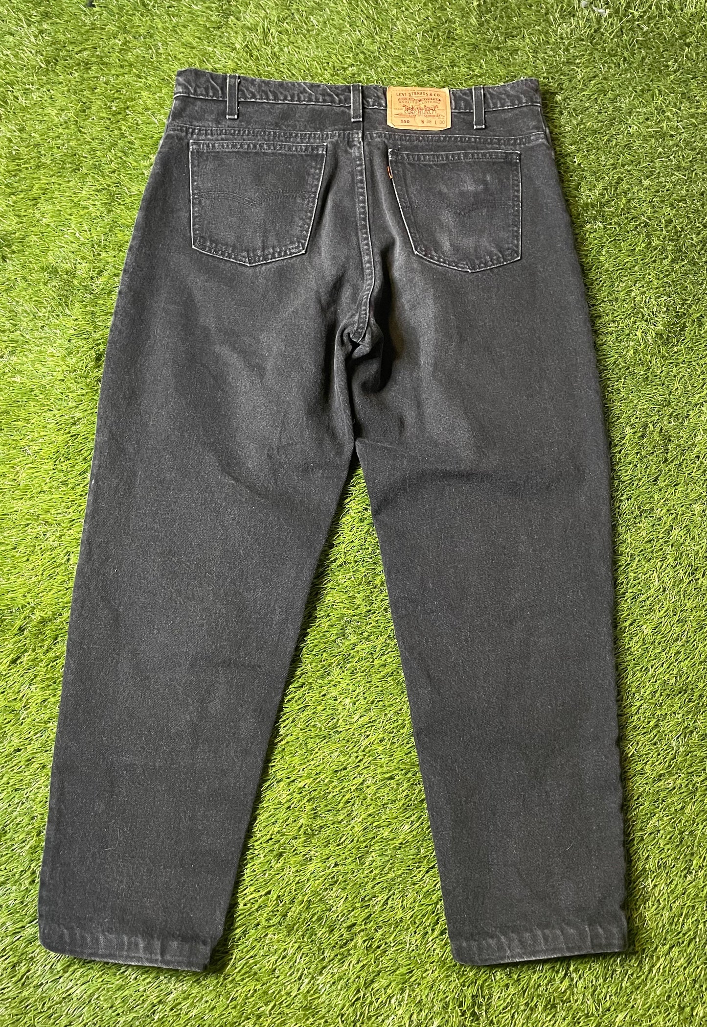 Vintage Levi 550 Orange Tab Black Jeans
