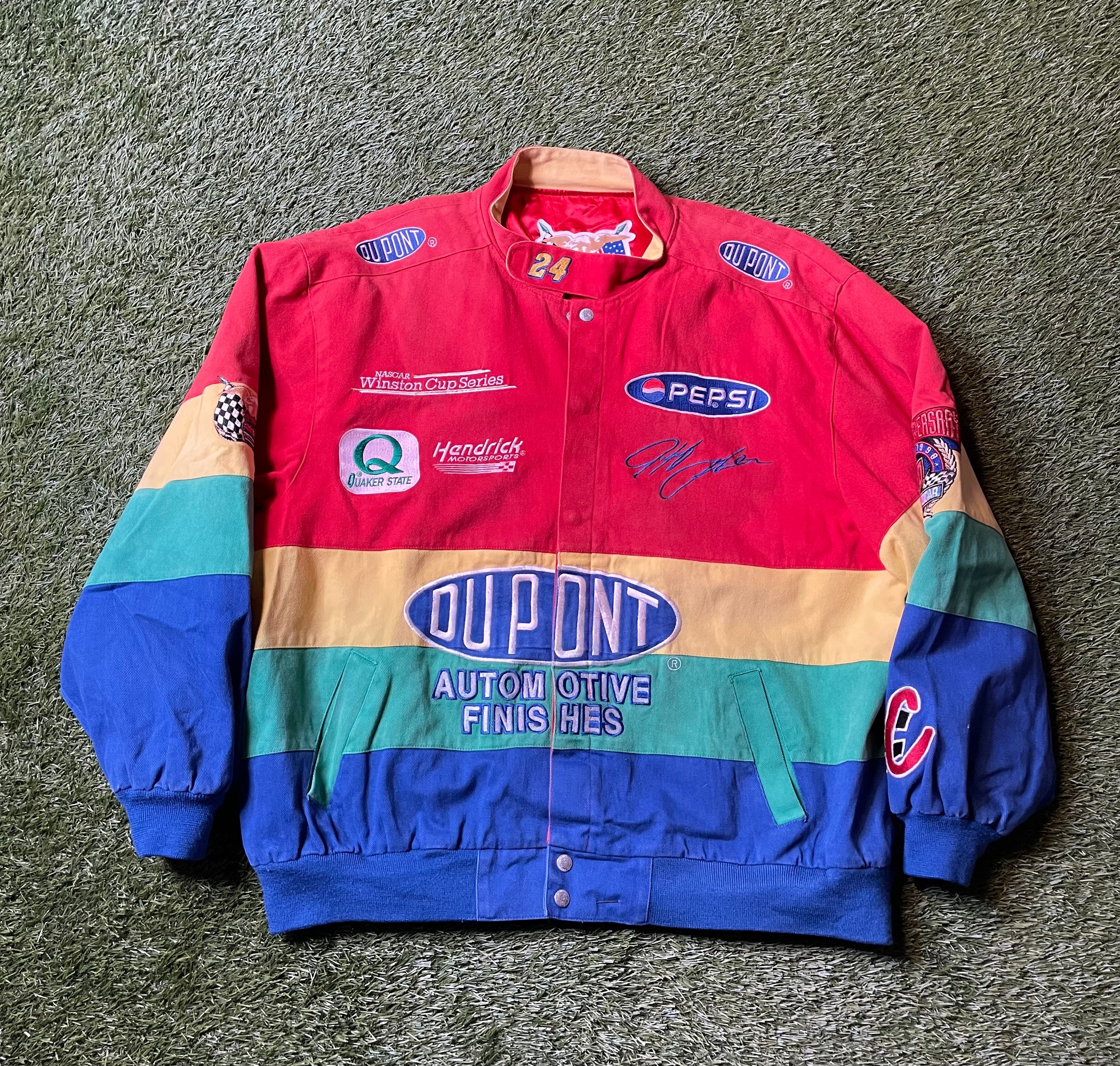 Vintage 90's Jeff Hamilton Dupont Racing Jacket