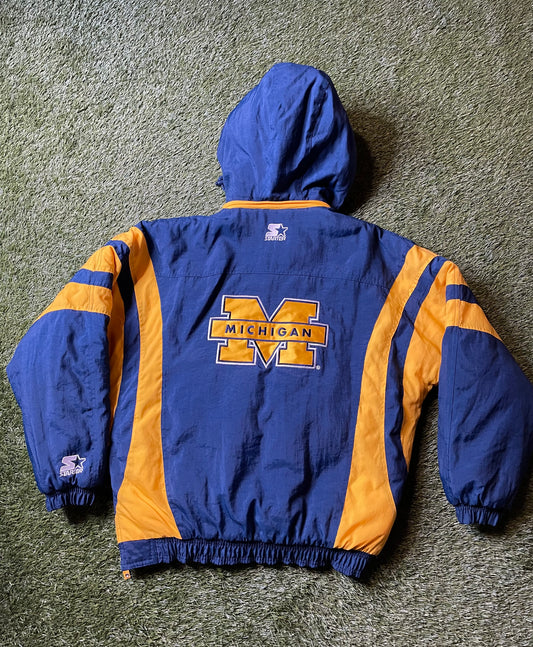 Vintage 90's Starter Michigan Puffer Coat