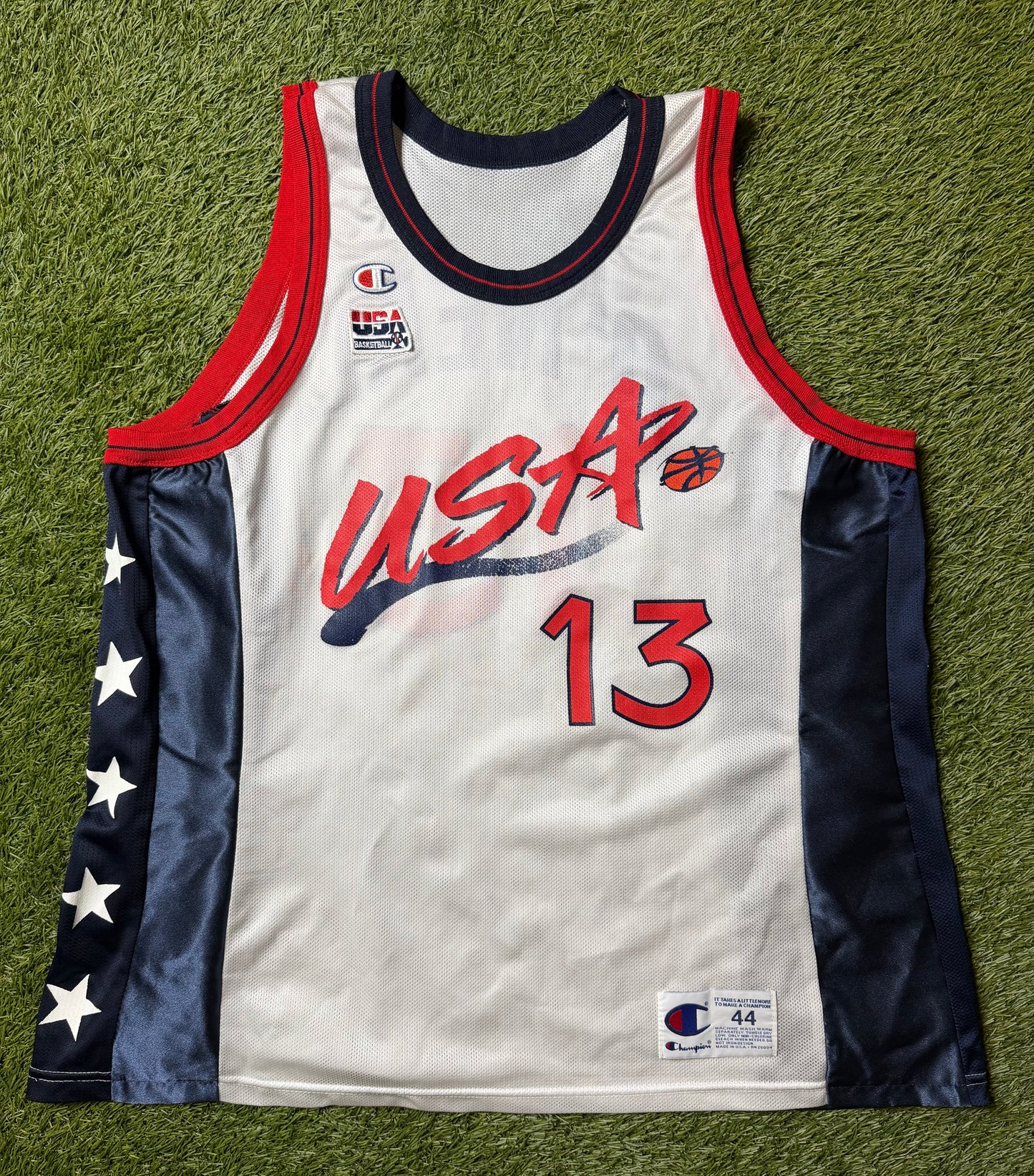 Vintage 90's Shaquille Oneal USA Champion Jersey