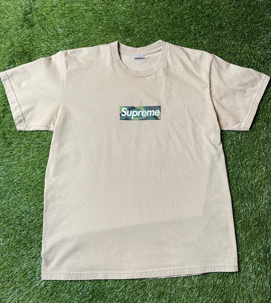 Supreme Camo Khaki Box Logo T Shirt