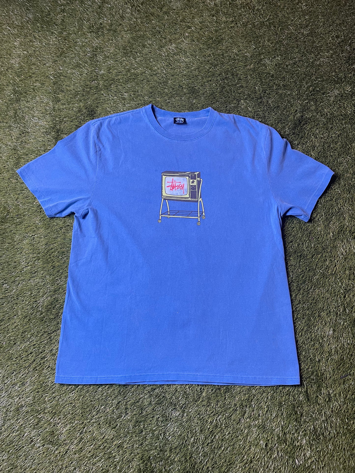 Stussy Television Cart Blue T Shirt