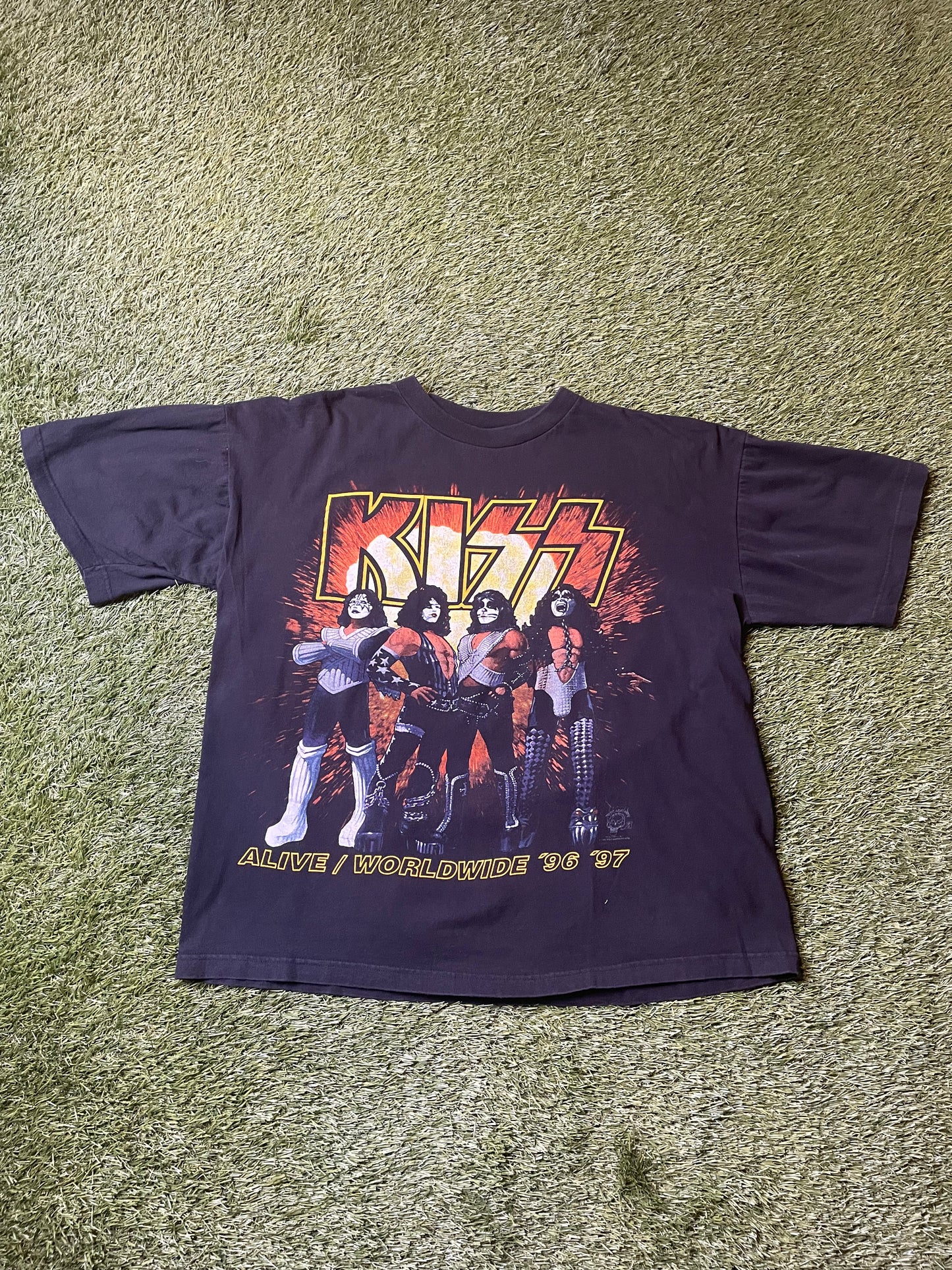 Vintage 1996 Kiss Detroit on FIRE T Shirt