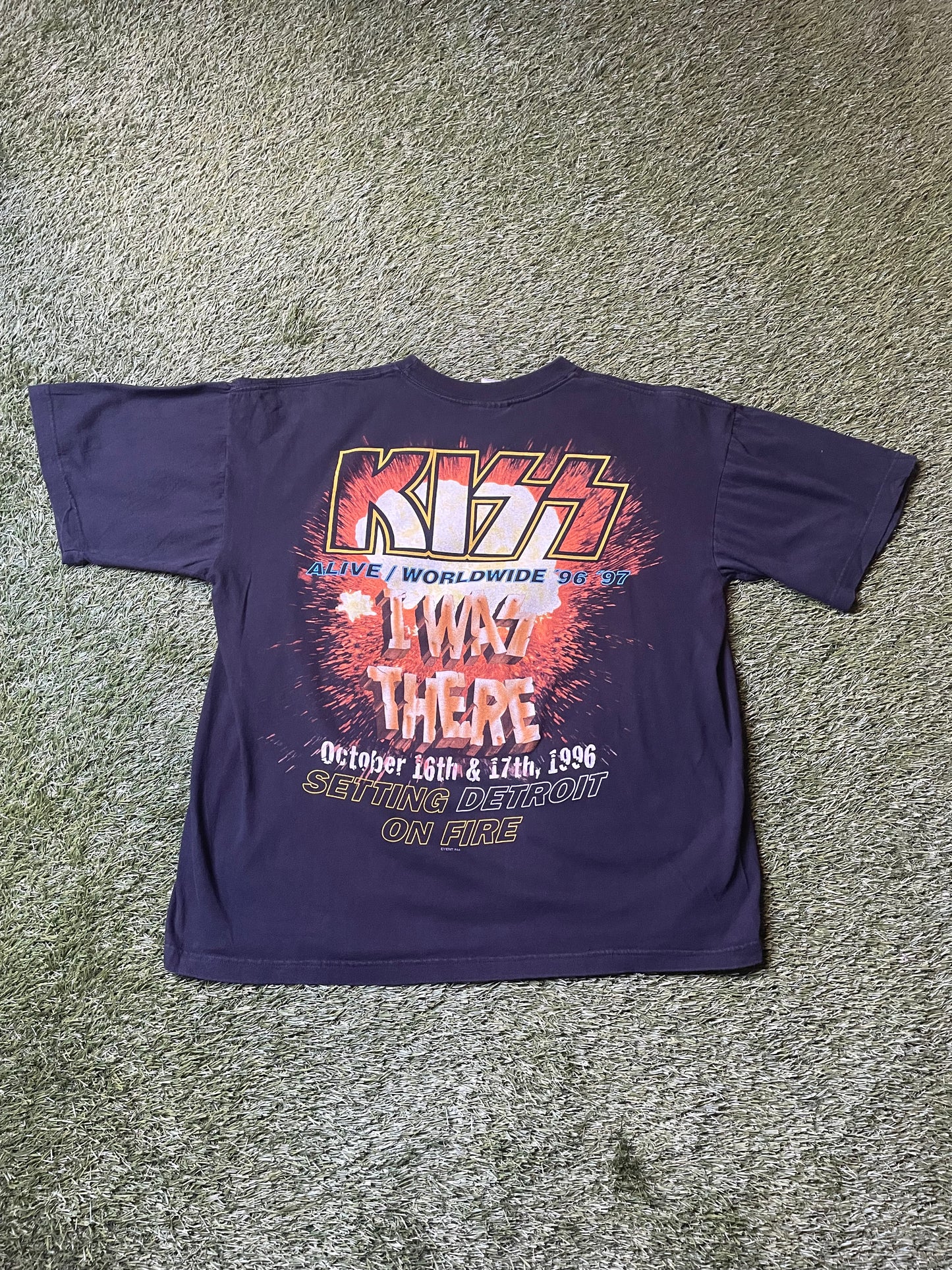 Vintage 1996 Kiss Detroit on FIRE T Shirt