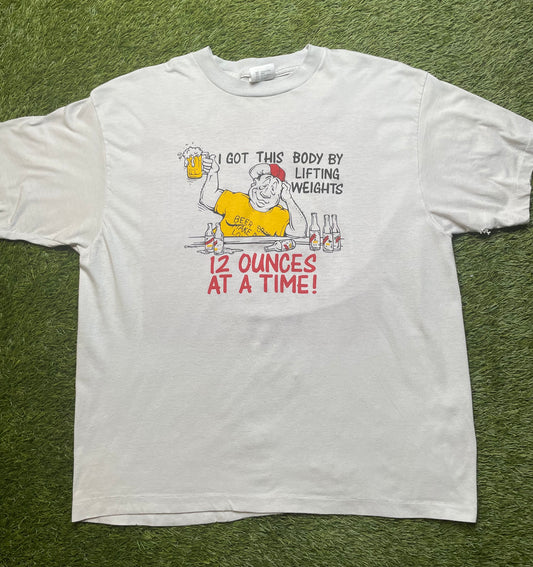 Vintage 12 Ounce Weights Beer T Shirt
