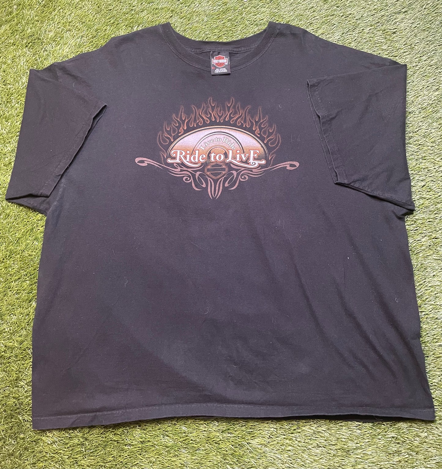 Vintage Harley Davidson Boston MA Ride to Live T Shirt