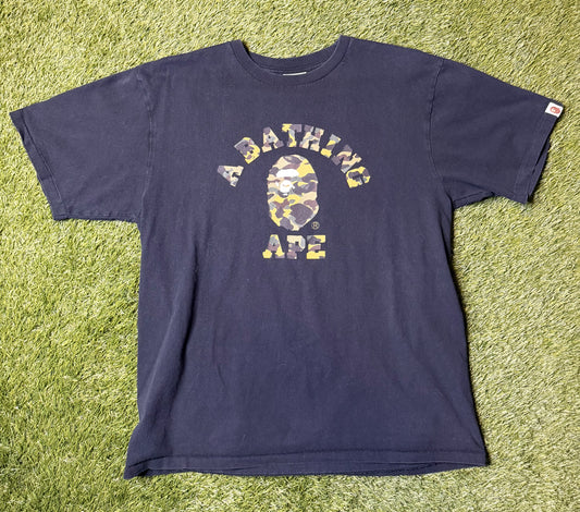 Bape Camo College Logo T Shirt