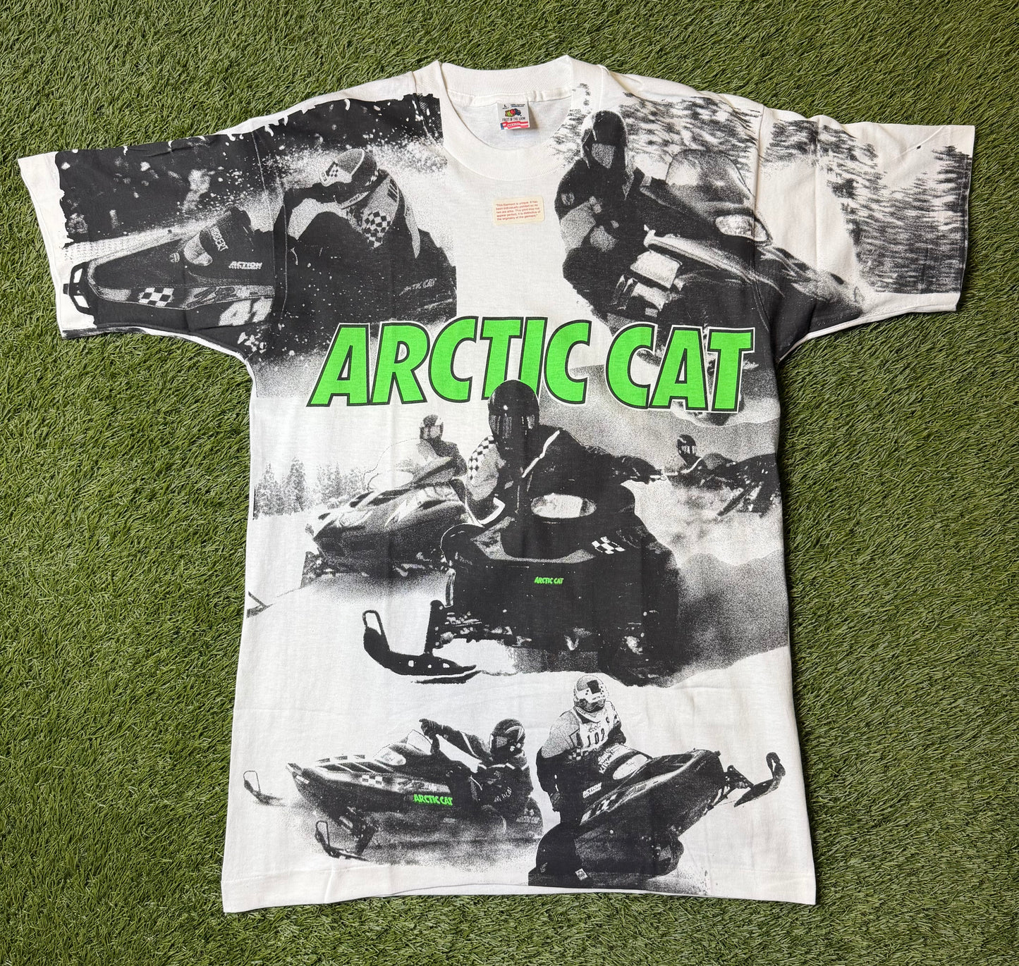 Vintage 90's Artic Cat AOP T Shirt