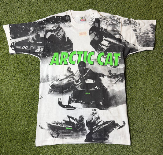Vintage 90's Artic Cat AOP T Shirt