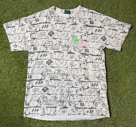 Vintage 90's Gecko Hawaii AOP T Shirt