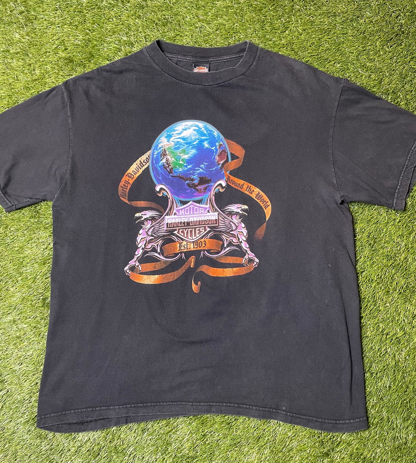 Vintage 2000 Harley Davidson Earth T Shirt