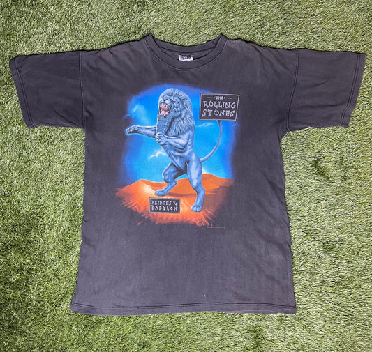 Vintage 1997 Rolling Stones Bridges to Babylon Tour T Shirt