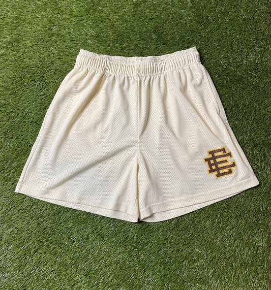 Eric Emanuel Cream Brown/Yellow Mesh Shorts