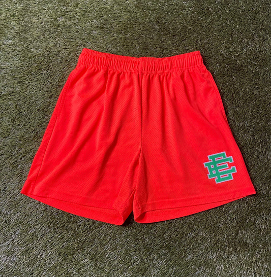 Eric Emanuel Orange/ Green Mesh Shorts