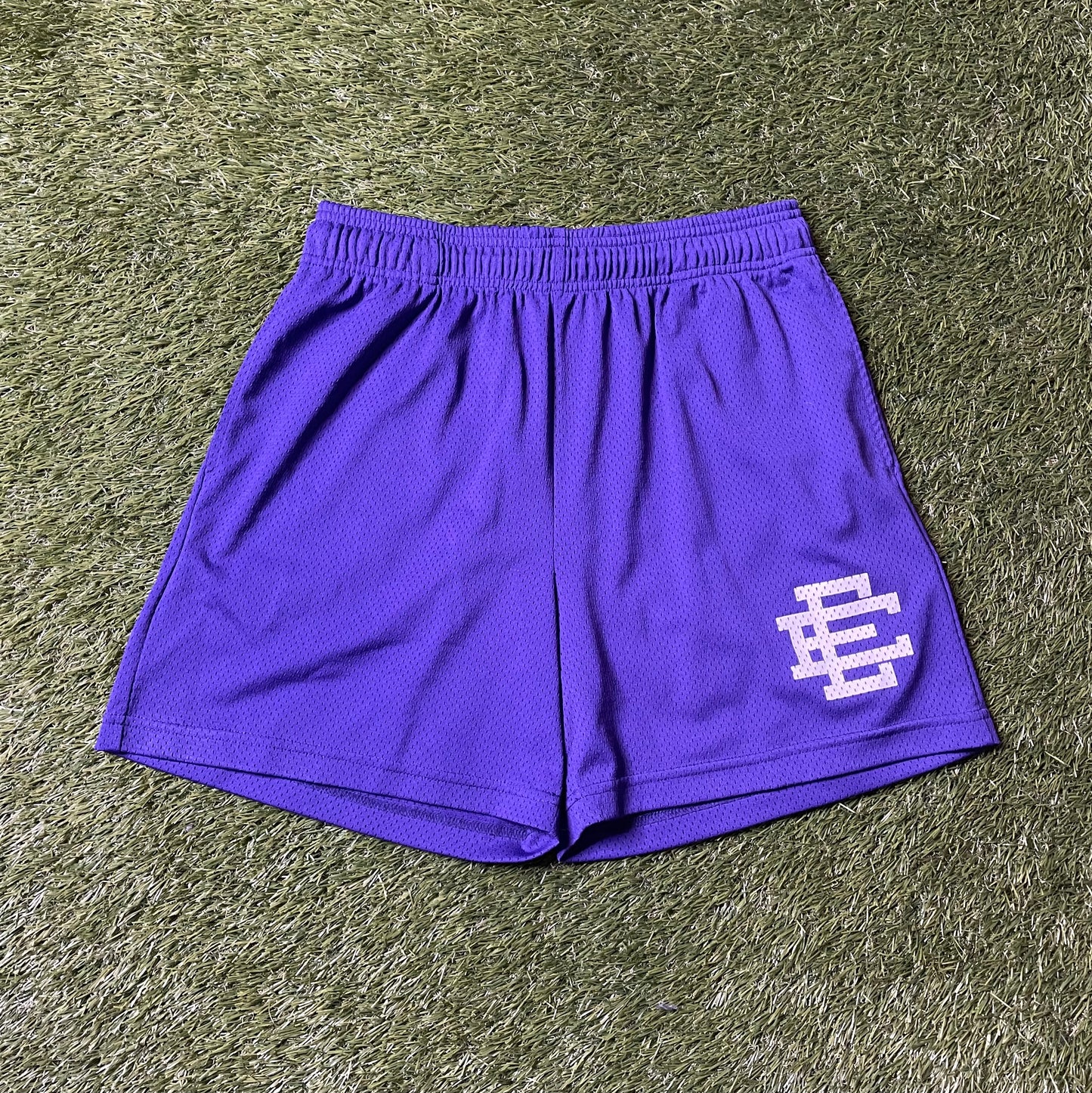 Eric Emanuel Purple / White Mesh Shorts