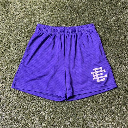 Eric Emanuel Purple / White Mesh Shorts