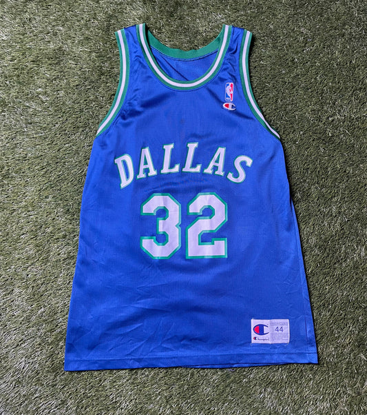 Vintage 90's Dallas Mavericks Jamal Mashburn Champion Jersey