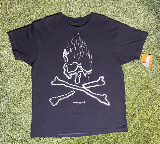 Travis Scott x Mastermind Skull Rhinestone Black T Shirt