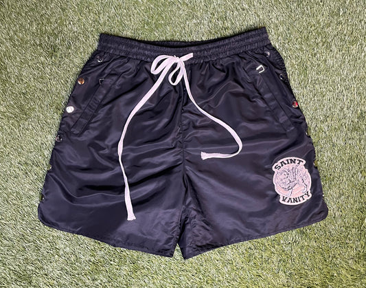 Saint Vanity Nylon Button Shorts