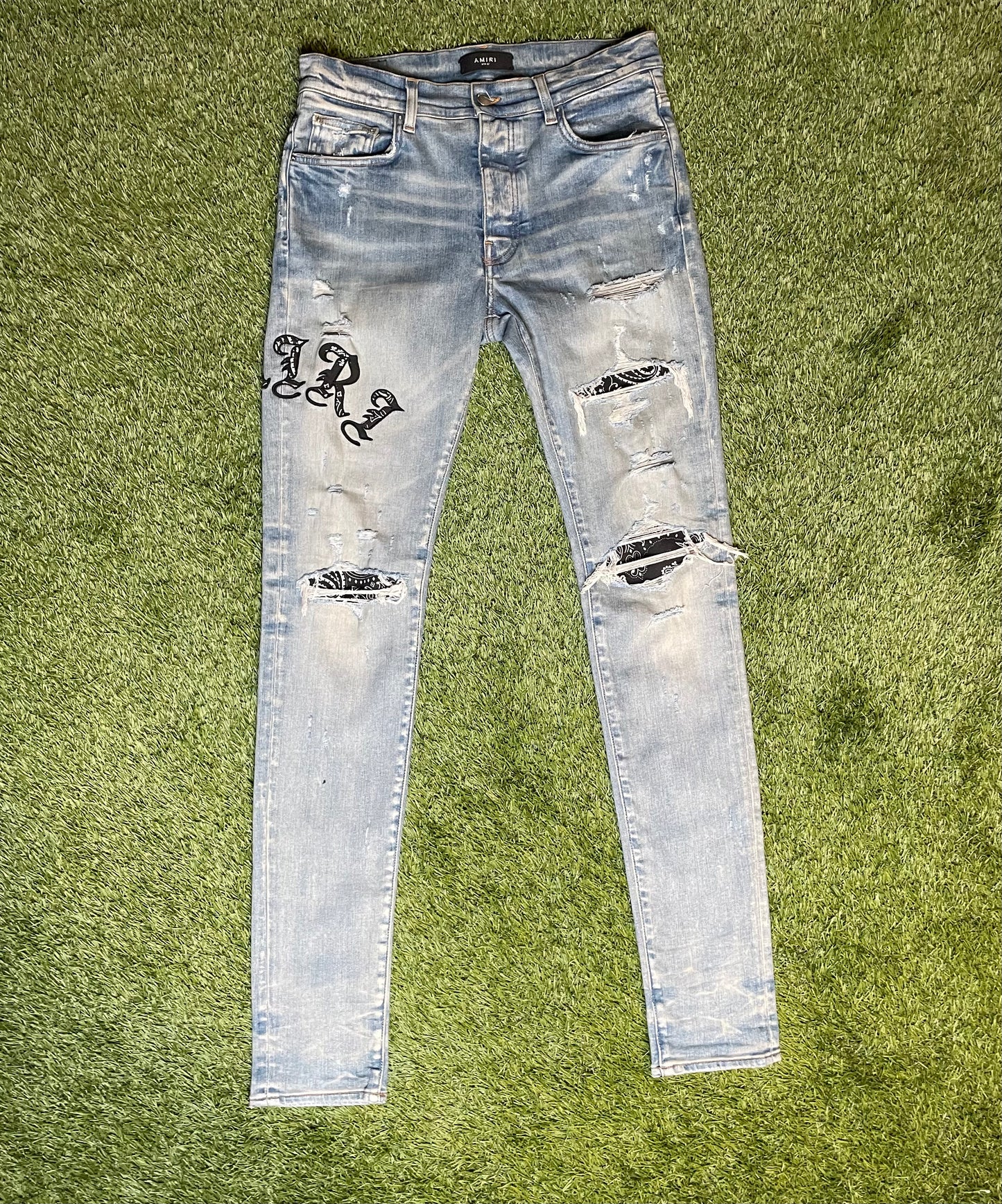 Amiri Bandana Patch Jeans