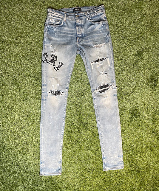 Amiri Bandana Patch Jeans