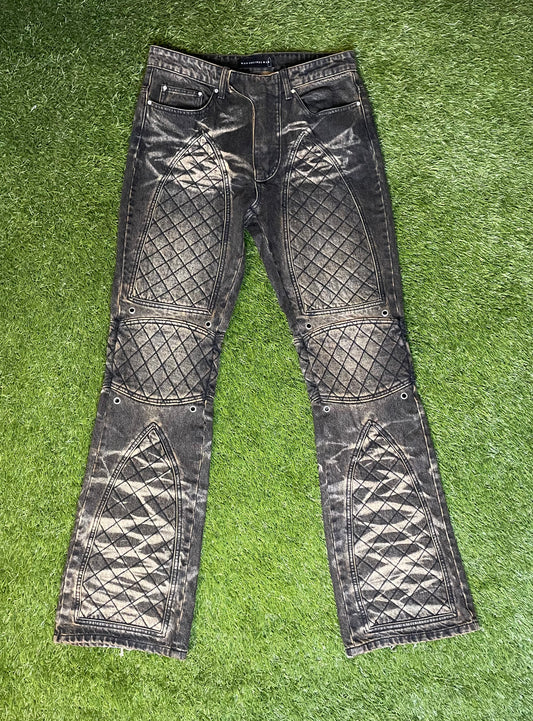 Who Decides War Black Double Knee Denim