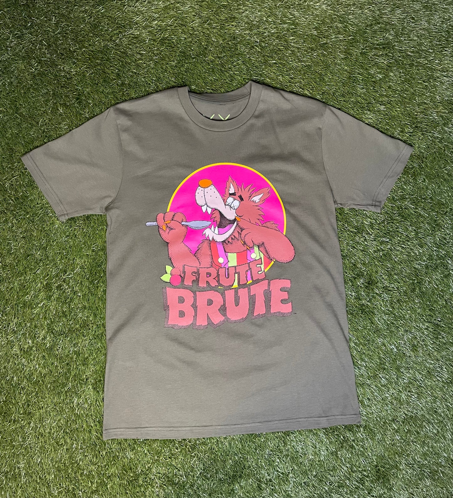 Kaws x General Mills Frute Brute T Shirt Olive