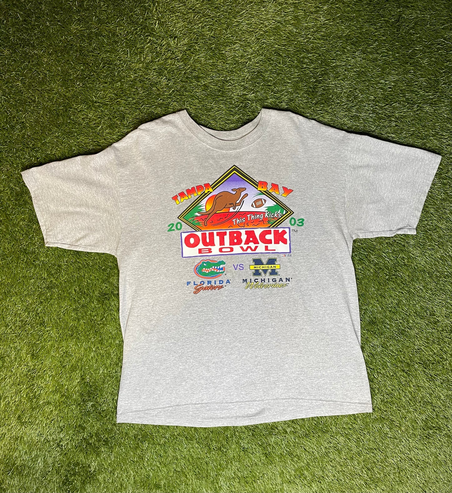Vintage 2003 Michigan Outback Bowl T Shirt