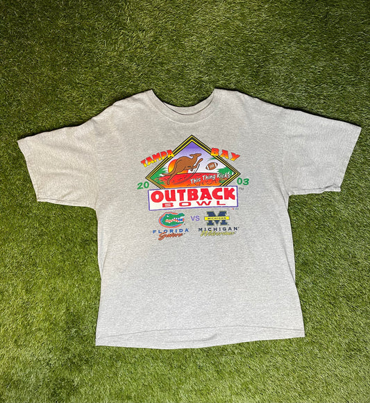 Vintage 2003 Michigan Outback Bowl T Shirt