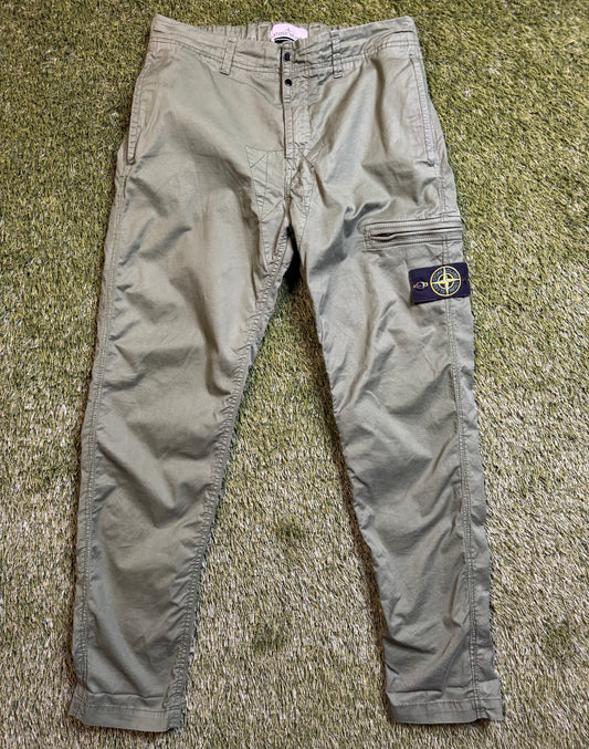 Stone Island Olive Single Pocket Cargo Pants